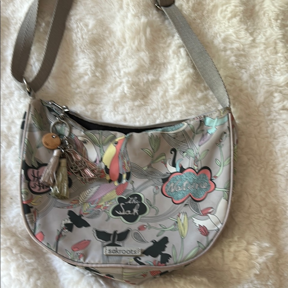 Sakroots Women's Floral Crossbody Bag - Gray